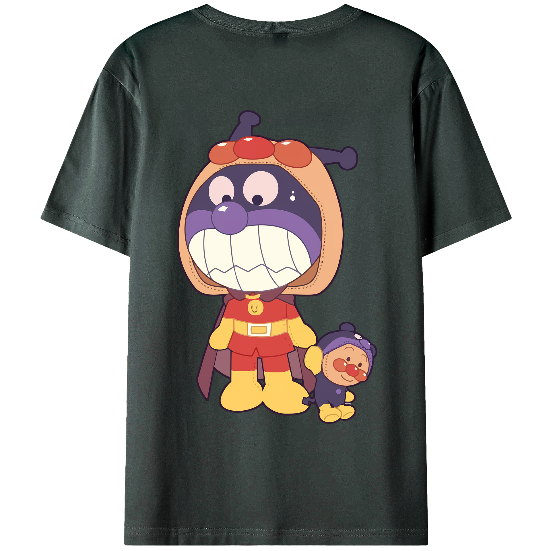 （画像用） アンパンマン Anpanman 綿100％ メンズ半袖Tシャツ（バックプリント） 通気性